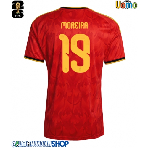 Maglie da calcio Belgio Diego Moreira #19 Prima Maglia Mondiali 2026  Manica Corta